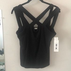 Black Argenta Strap Detail Top